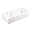 Shaws Contemporary Double Bowl Belfast Kitchen Sink - 795mm x 465mm