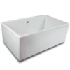 Shaws Contemporary Shaker Single Bowl White Ceramic Belfast Kitchen Sink - 762mm x 457mm