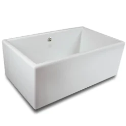 Shaws Contemporary Shaker Single Bowl White Ceramic Belfast Kitchen Sink - 762mm x 457mm