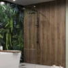 Showerwall Arcade Matt Walnut Laminate Ply Wood Proclick Bathroom Wall Panel - 2400 x 600mm