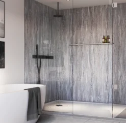 Showerwall Blue Toned Stone Laminate Bathroom Wall Panel