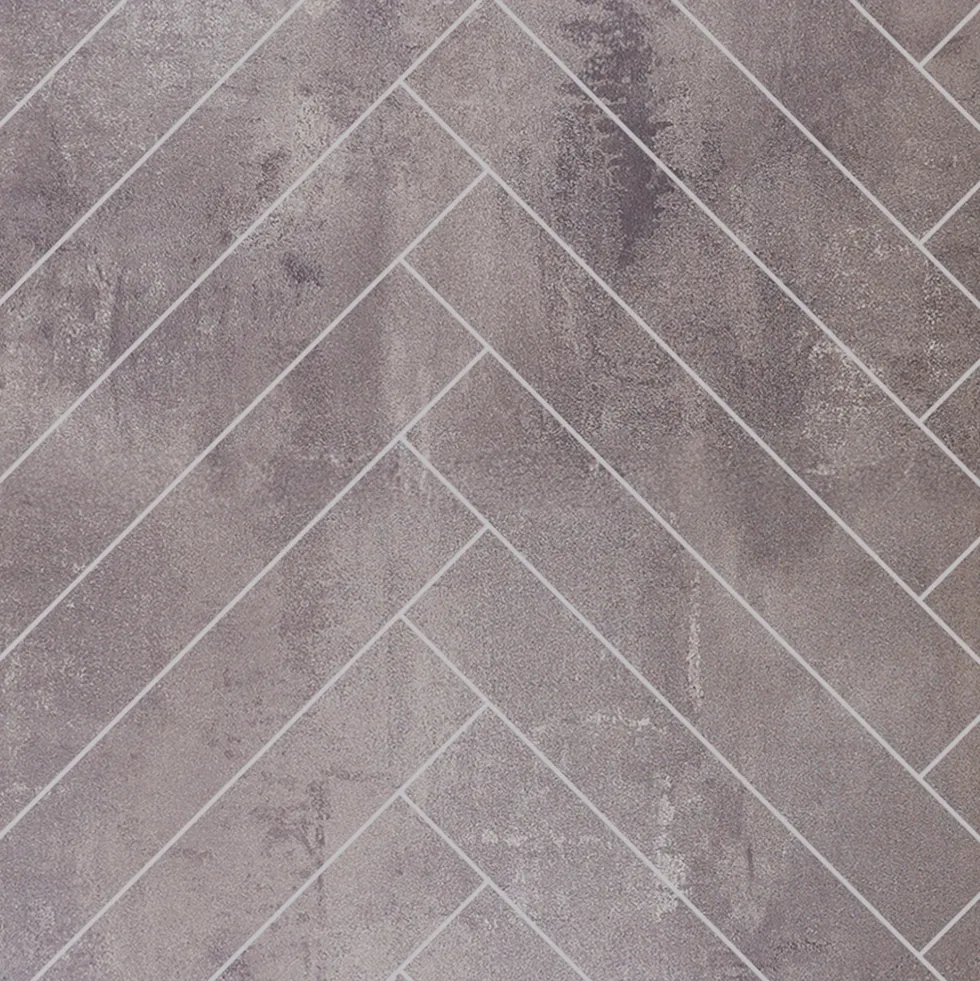Showerwall Cement Herringbone Laminate Tile - 2400 x 600mm