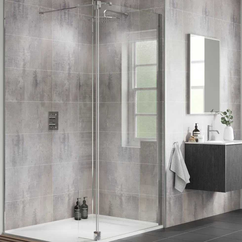 Showerwall Cement Laminate Tile - 2400 x 600mm