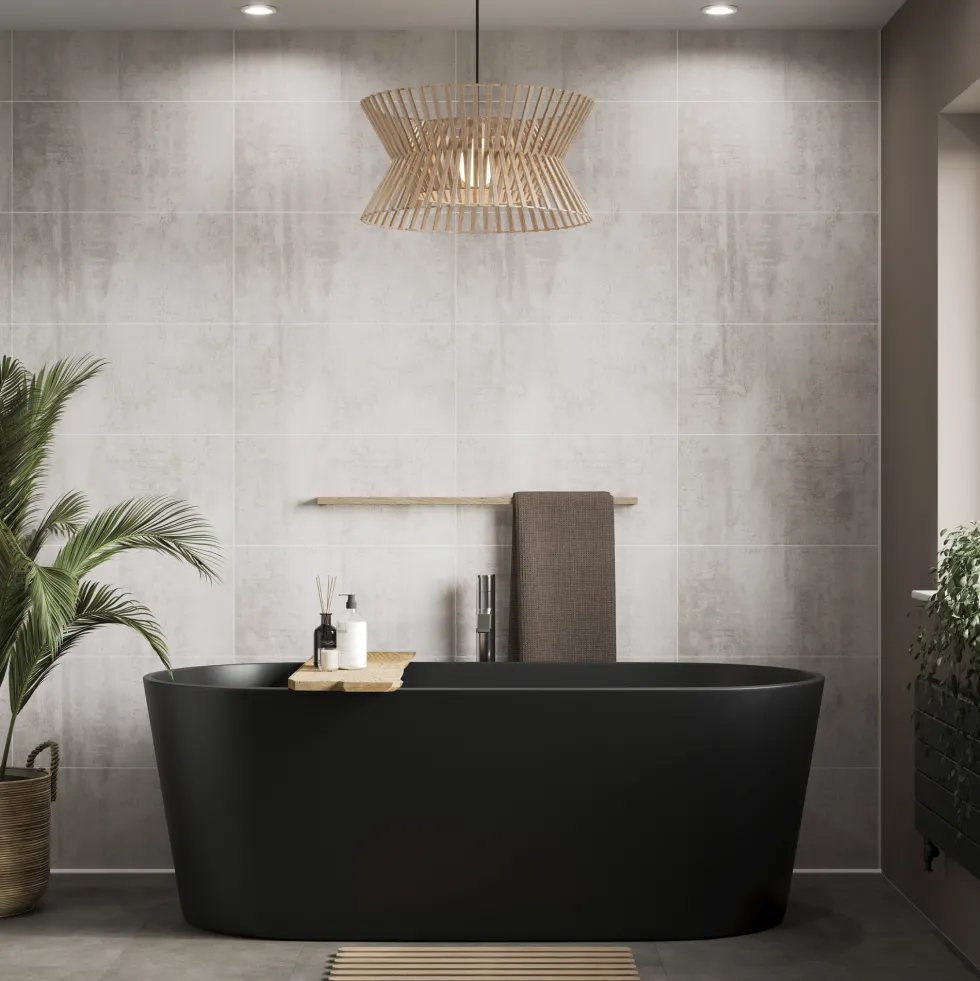 Showerwall Concrete Laminate Tile - 2400 x 600mm