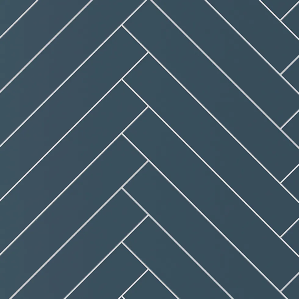 Showerwall Nordic Blue Herringbone Laminate Tile - 2400 x 600mm