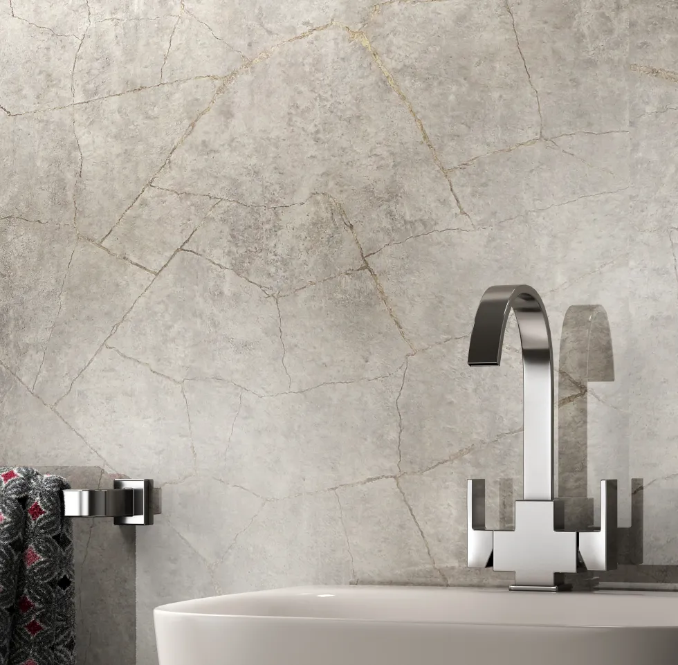 Showerwall Silver Slate Laminate Bathroom Wall Panel