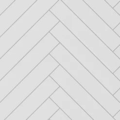 Showerwall Snow White Herringbone Laminate Tile - 2400 x 600mm