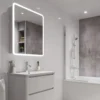 Showerwall Snow White Laminate Tile - 2400 x 600mm