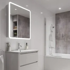Showerwall Snow White Laminate Tile - 2400 x 600mm