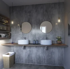 Showerwall Washed Charcoal Laminate Bathroom Wall Panel
