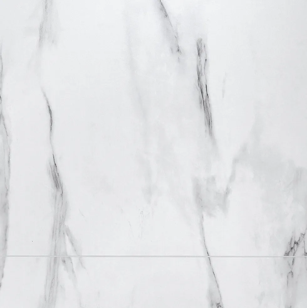 Showerwall White Marble Laminate Tile - 2400 x 600mm