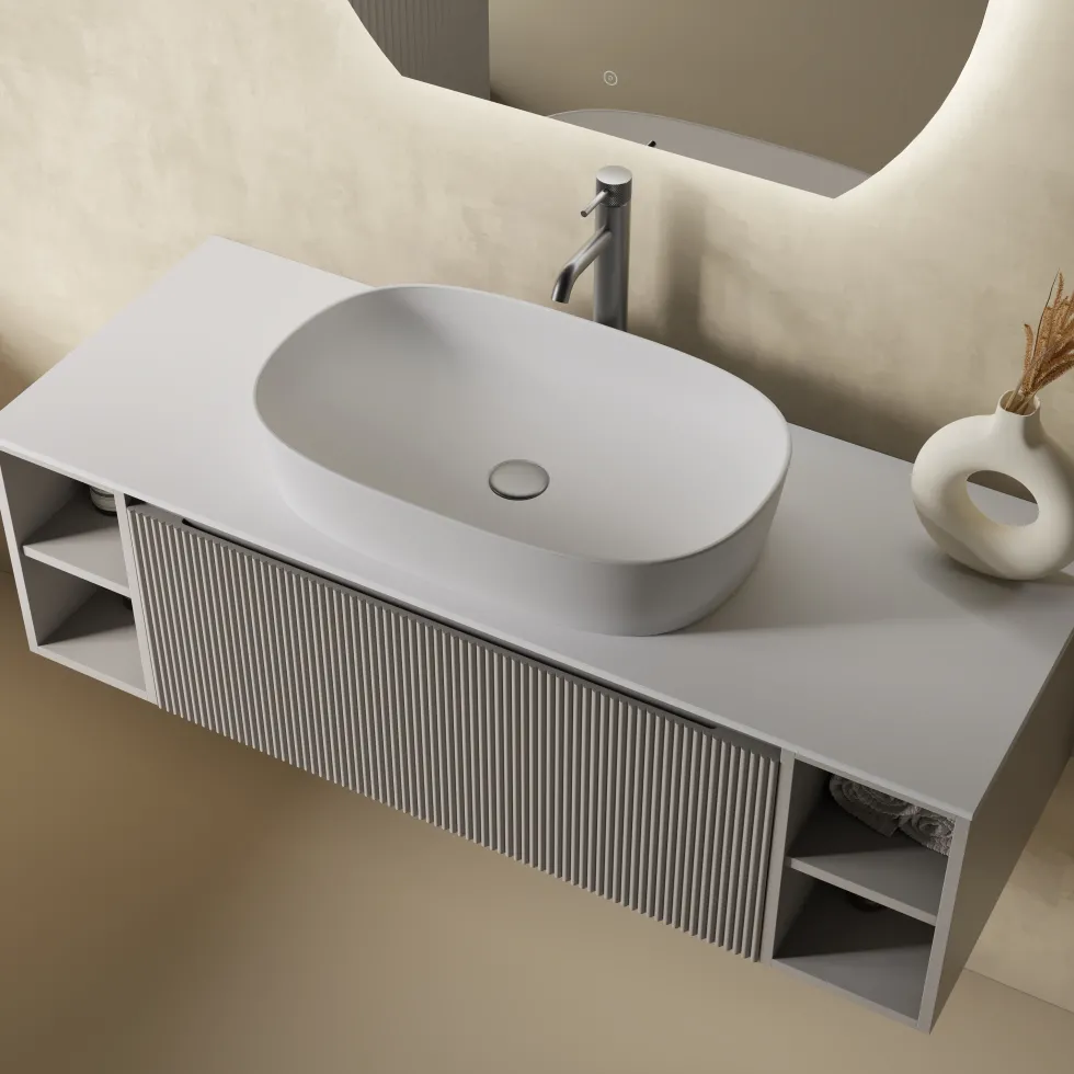 Sophia Matt White Oval Countertop Basin - 600 x 380mm