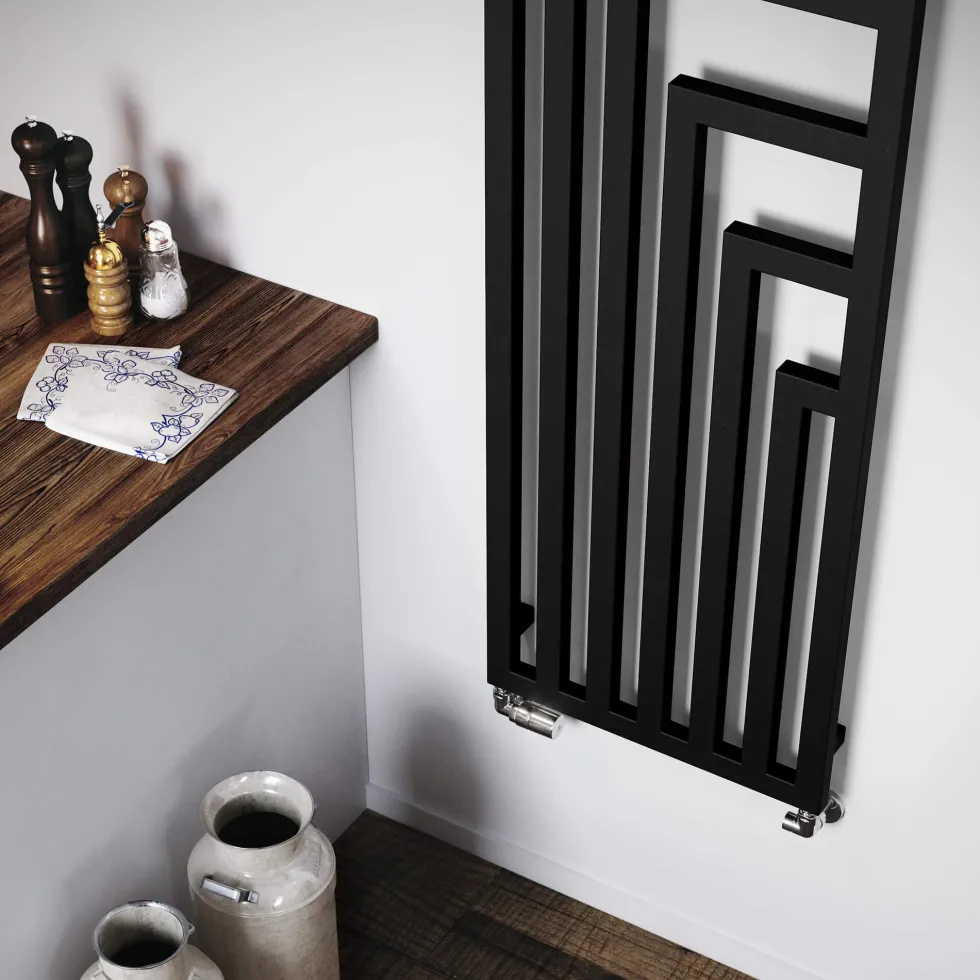 Terma Angus Heban Black Vertical Designer Radiator