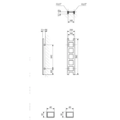 Terma Easy Ladder Heated Towel Rail - Sparkling Gravel - 3 Sizes