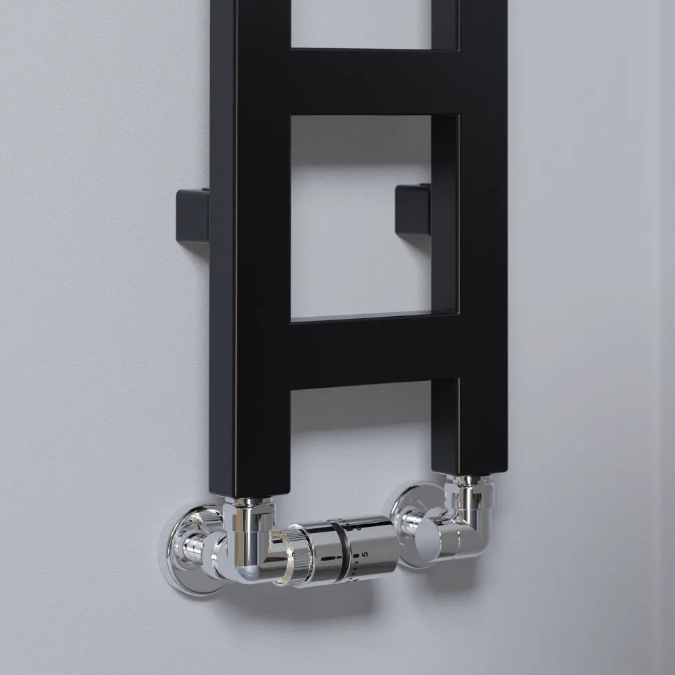 Terma Easy Matt Black Heated Towel Rail - 3 Sizes