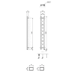 Terma Easy One Electric Heated Towel Rail with Heating Element - Sparkling Gravel - 3 Sizes