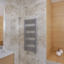 Terma Fiona One Electric Heated Towel Rail with Heating Element - Sparkling Gravel - 4 Sizes