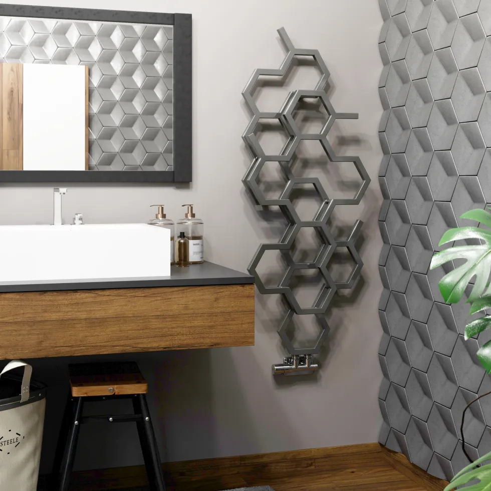 Terma Hex Steel Designer Vertical Radiator