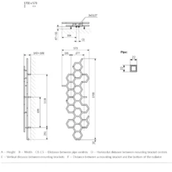 Terma Hex Steel Designer Vertical Radiator