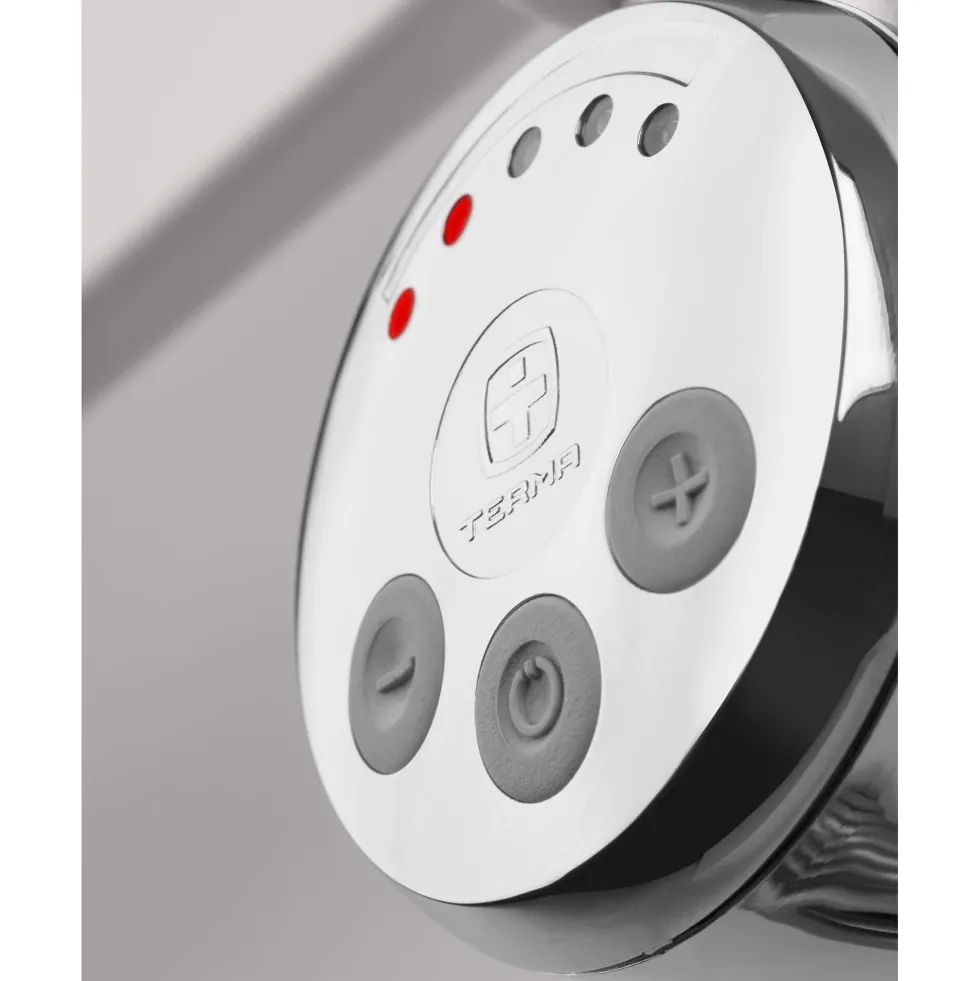 Terma Leo Chrome Electric Heated Towel Rail with Heating Element