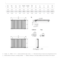 Terma Nemo Horizontal Double Panel Metallic Stone Radiator - 3 Sizes