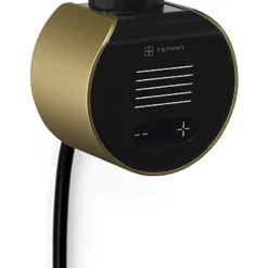 Terma Retro Brushed Brass Electric Heated Towel Rail with VEO Wi-Fi Controlled Heating Element