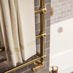 Terma Retro Designer Brushed Brass Heated Towel Rail