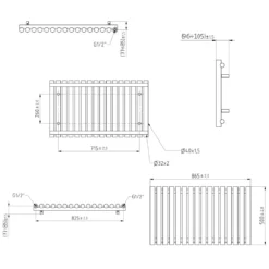Terma Rolo Room Single Panel Horizontal Radiator - 3 Sizes