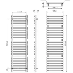 Terma Rolo Towel Electric Heated Towel Rail with Wi-Fi Controlled VEO Heating Element