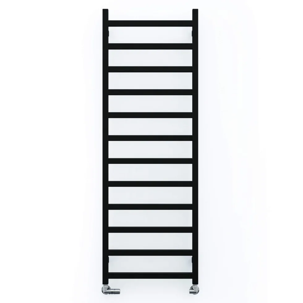 Terma Simple Flat Heban Black Ladder Heated Towel Rail