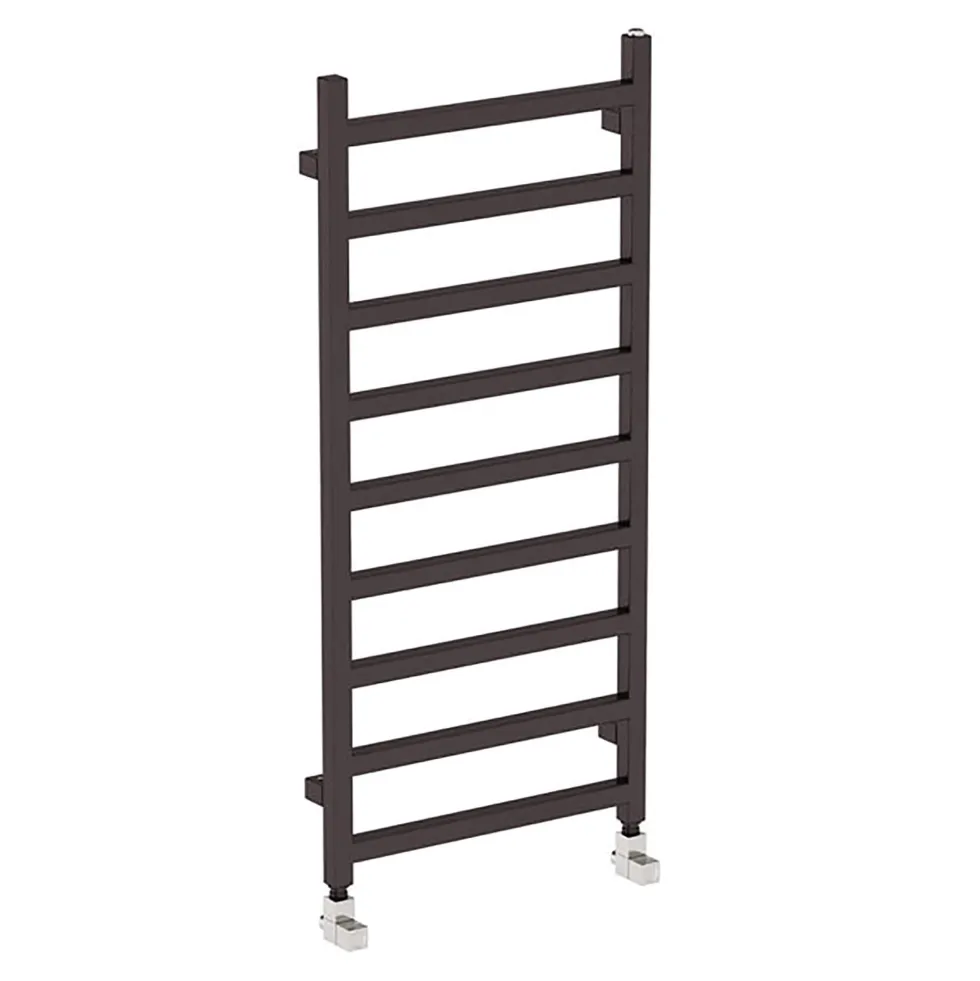 Terma Simple Flat Heban Black Ladder Heated Towel Rail