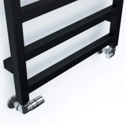 Terma Simple Flat Heban Black Ladder Heated Towel Rail