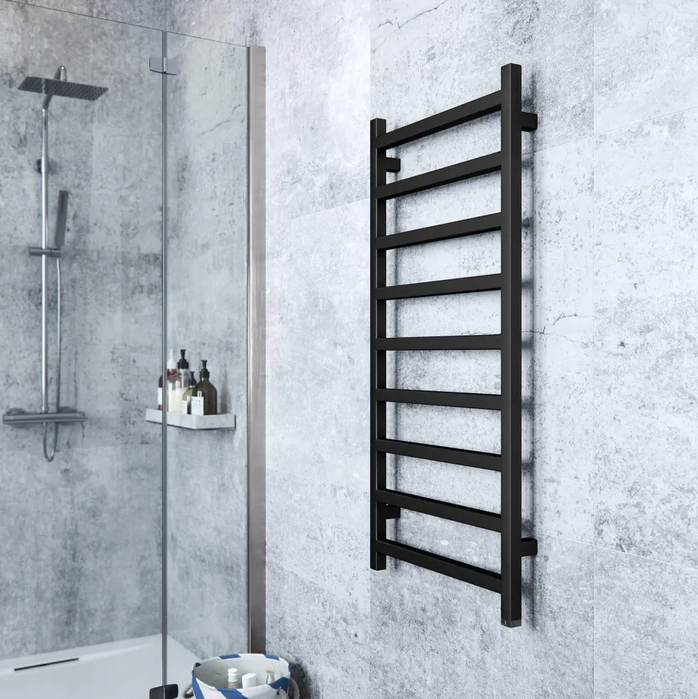 Terma Simple One Electric Heated Towel Rail with Heating Element - Heban Black
