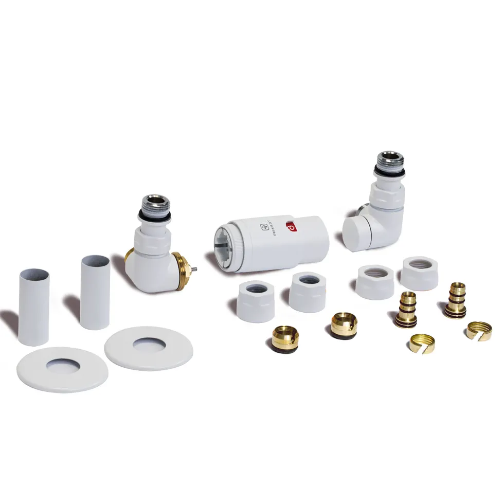 Terma Vario Vision 3 Axis Thermostatic Corner Valves with Pipe Masking - Left or Right Hand