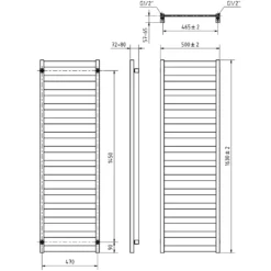 Terma Vivo Electric Heated Towel Rail with Wi-Fi Controlled VEO Heating Element