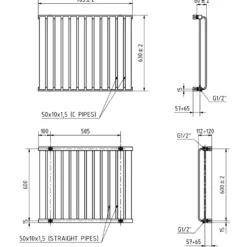 Terma Warp Room Double Panel Horizontal Radiator