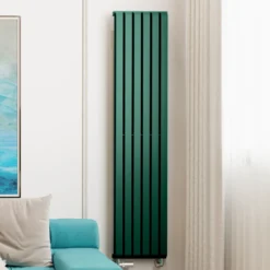 Terma Warp Room Matt Green Double Panel Vertical Radiator