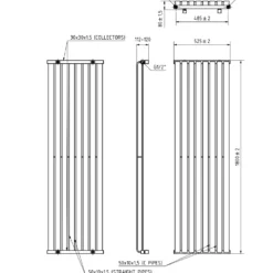 Terma Warp Room Matt Green Double Panel Vertical Radiator