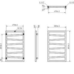Terma Zig Zag Electric Heated Towel Rail with Wi-Fi Controlled VEO Heating Element