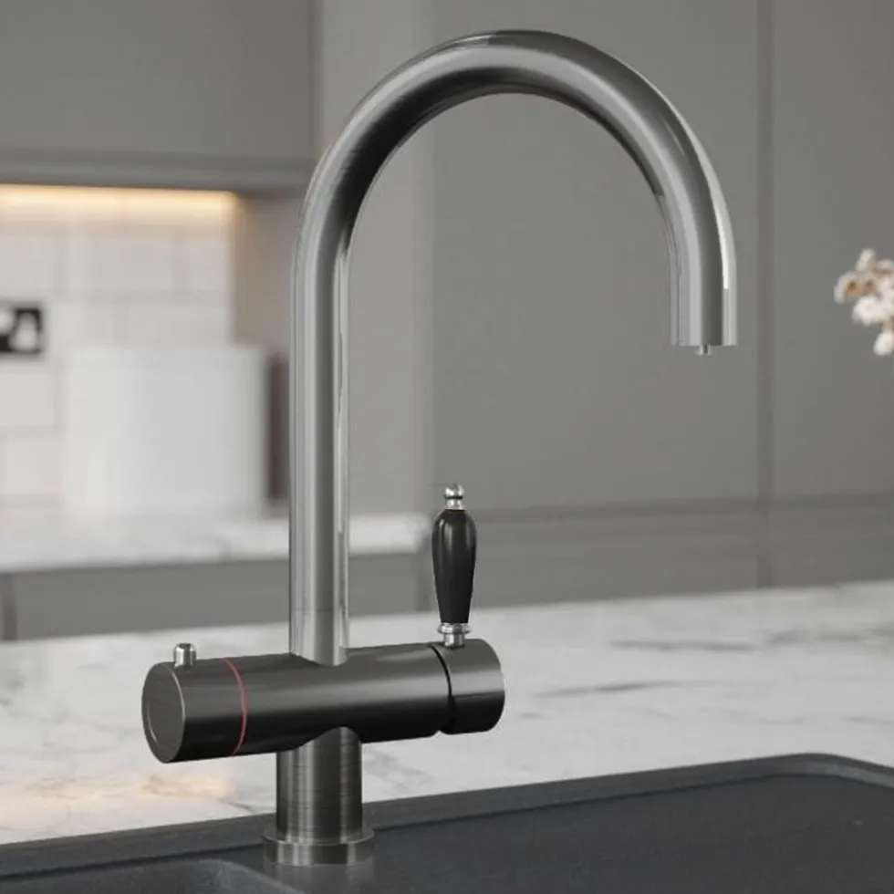 The Tap Factory Shaker Boiling Water Kitchen Mixer with Filtered Cold Drinking Water & Coloured Spout