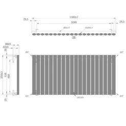 The Tap Factory Vibrance Single Panel Horizontal Radiator 550 x 1180mm - 15 Colours Available