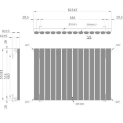 The Tap Factory Vibrance Single Panel Horizontal Radiator 550 x 826mm - 15 Colours Available