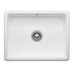 Thomas Denby Chiltern 1 Bowl Fluted White Ceramic Belfast Sink - 595 x 460mm