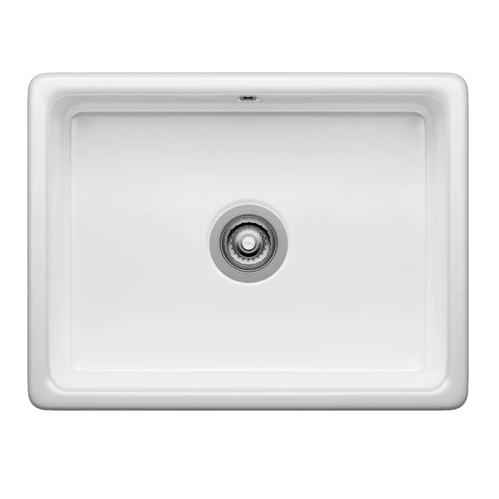 Thomas Denby Chiltern 1 Bowl Fluted White Ceramic Belfast Sink - 595 x 460mm