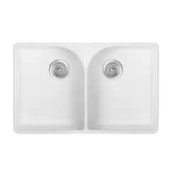 Thomas Denby Heritage Double Belfast Large 2 Bowl White Ceramic Kitchen Sink - 795 x 500mm