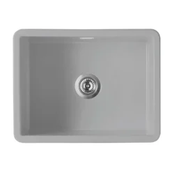 Thomas Denby Metro Large 1 Bowl Inset or Undermount Ceramic Kitchen Sink - 595 x 460mm