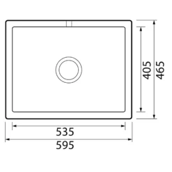 Thomas Denby Oxford Belfast 1 Bowl Gloss White Ceramic Kitchen Sink - 595 x 465mm