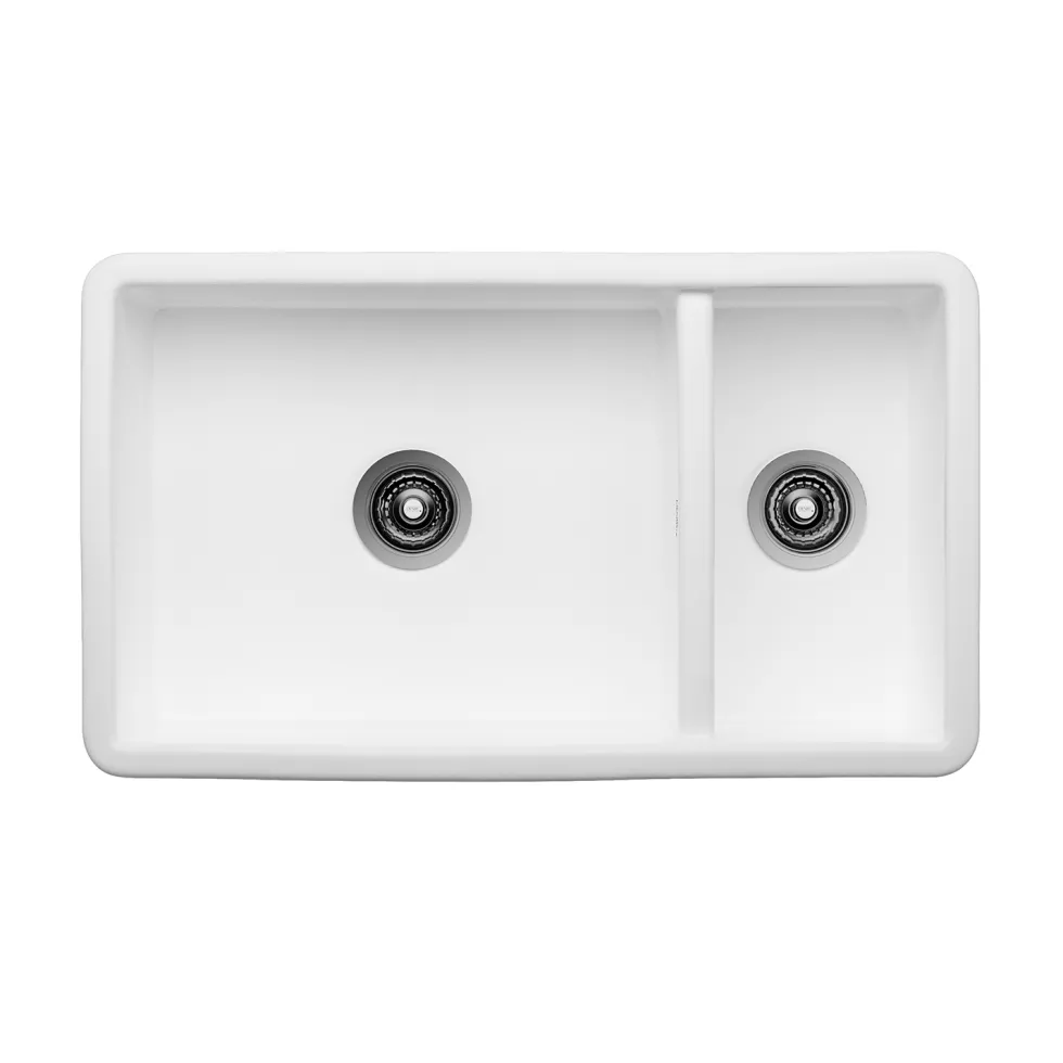 Thomas Denby Suffolk Belfast 1.5 Bowl Gloss White Ceramic Kitchen Sink - 795 x 465mm