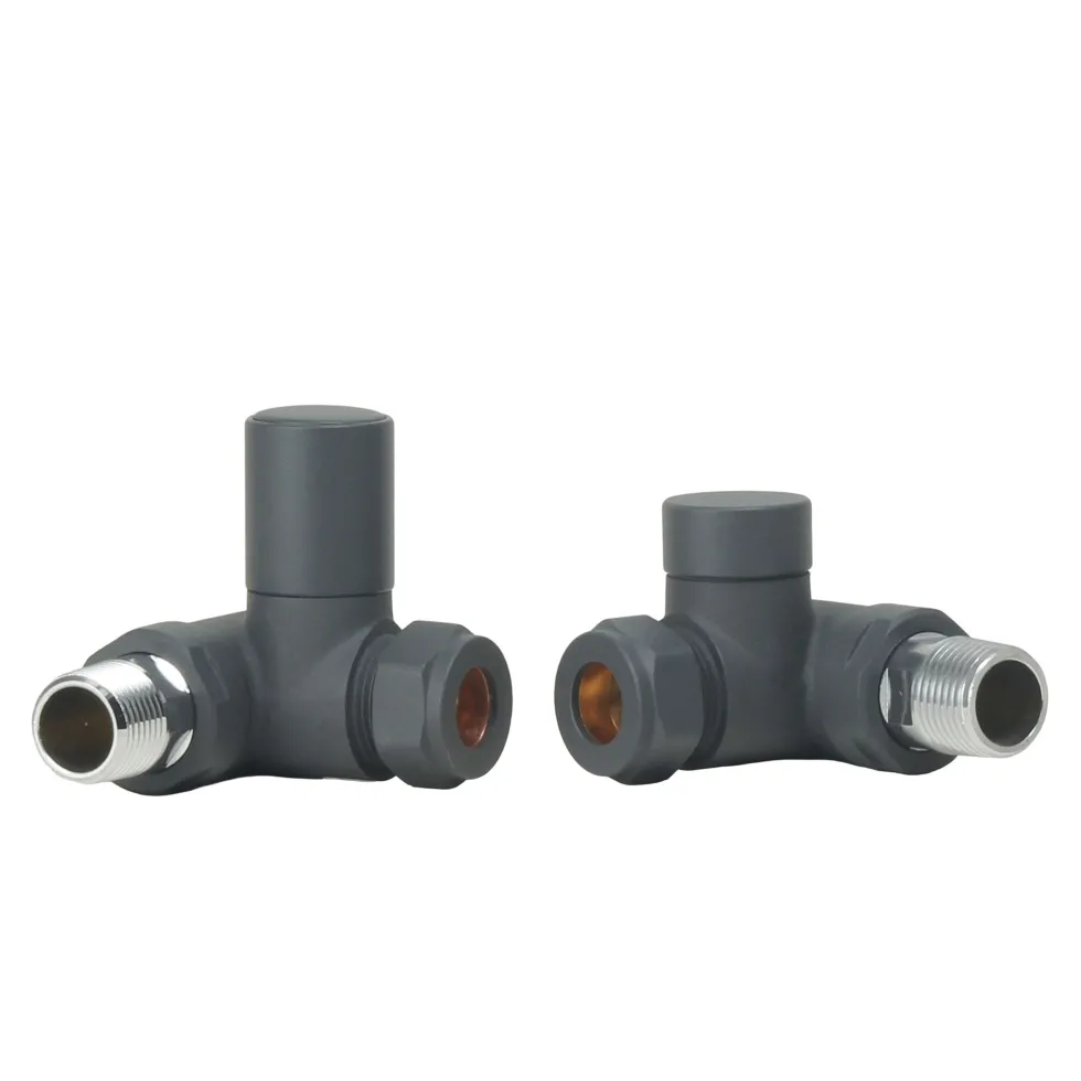 Toasty Anthracite Dual Fuel Corner Radiator Valves