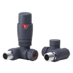 Toasty Anthracite Dual Fuel Corner Radiator Valves